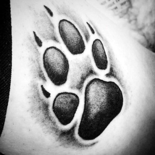 Wolf paw tattoo
