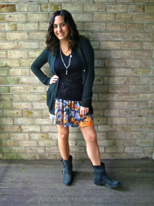 floral skirts with boot