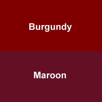 burgundy vs maroon