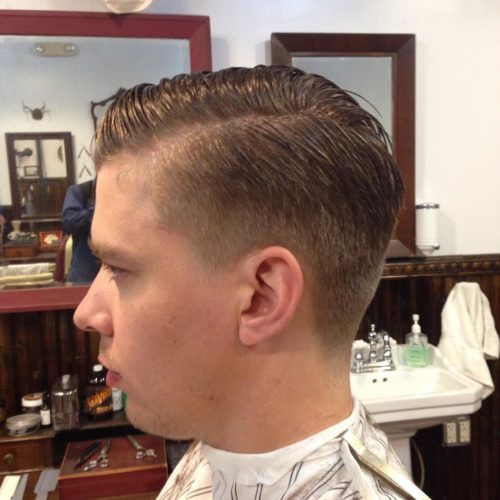 Flipped taper classic hairstyle