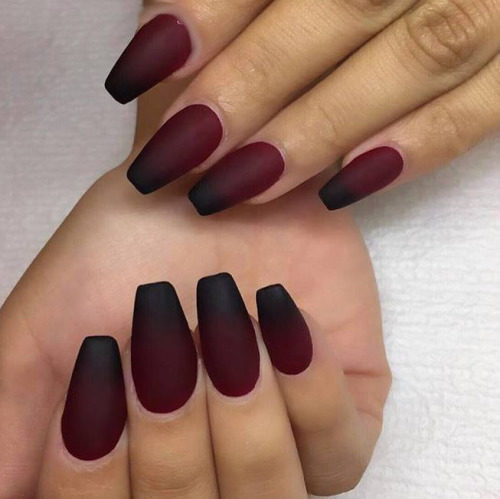 Burgundy with black combination